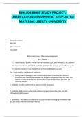 BIBL104 BIBLE STUDY PROJECT: OBSERVATION ASSIGNMENT REUPDATED MATERIAL LIBERTY UNIVERSITY    