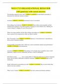 WGU C715 ORGANIZATIONAL BEHAVIOR  &vert;180 questions&vert; with correct answers