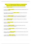 WGU C715 Organizational Behavior organizational behavior &vert;267 questions&vert; with correct answers