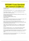 SED2601 Exam Questions and Answers Graded A&plus;