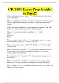 CIC2601 Exam Prep Graded to Pass&excl;&excl;&excl;