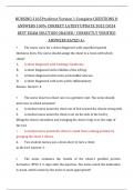 NURSING 3165Predictor Version 1 Complete QUESTIONS & ANSWERS 100&percnt; CORRECT LATEST UPDATE 2023&sol;2024 BEST EXAM SOLUTION GRADED&sol; CORRECTLY VERIFIED  ANSWERS RATED A&plus;