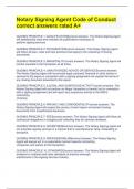 Notary Signing Agent Code of Conduct correct answers rated A&plus;