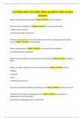 US Citizenship Test 2023&sol;2024 questions with correct answers