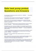 Nate heat pump pretest Questions and Answers 