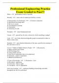 Professional Engineering Practice Exam Graded to Pass&excl;&excl;&excl;