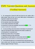 ENPC Test Questions and Answers 2023 (Verified Questions)