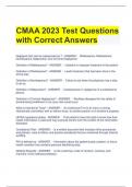 CMAA 2023 Test Questions with Correct Answers 