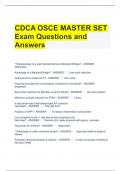 CDCA OSCE MASTER SET Exam Questions and Answers 
