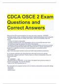 CDCA OSCE 2 Exam Questions and Correct Answers 