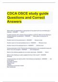 Bundle For CDCA OSCE Exam Questions with All Correct Answers
