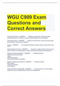 WGU C909 Exam Questions and Correct Answers 