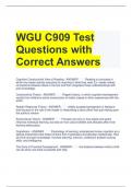 WGU C909 Test Questions with Correct Answers 