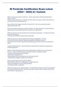 RI Pesticide Certification Exam Latest &lpar;2023 &ndash; 2024&rpar; A&plus; Content