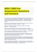 WGU C909 Pre-Assessment Questions and Answers 