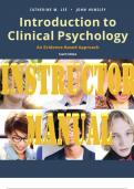 Introduction to Clinical Psychology&comma; 4th Edition by John Hunsley and Catherine Lee &vert; INSTRUCTOR MANUAL - All 15 Chapters