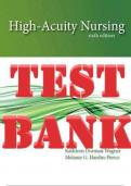 TEST BANK for High-Acuity Nursing 6th Edition by Kathleen Dorman Wagner & Melanie Hardin-Pierce. ISBN-13 978-0133026924. (Complete 35 Chapters).