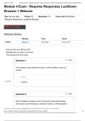 Module 4 Exam - Requires Respondus LockDown Browser &plus; Webcam Due No due date Points 100
