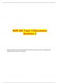 NUR 502 Topic 5 Discussion Question 2