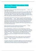 OB&sol;Peds FISDAP&colon; Questions With Correct Answers