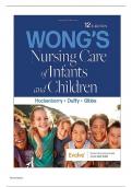 Wong's Essentials of Pediatric Nursing 12th Edition Hockenberry Rodgers Wilson Test Bank ISBN NO: 978-0323829571 | Chapter 1-34