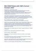 MLS ASCP Exam with 100&percnt; Correct Answers 2023