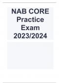 NAB CORE Practice Exam 2023/2024