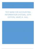 TEST BANK FOR ACCOUNTING INFORMATION SYSTEMS  9TH EDITION JAMES A HALL
