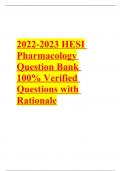 HESI Pharmacology Test Bank (2023 Updated}