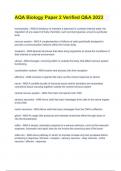 AQA Biology Paper 2 Verified Q&A 2023