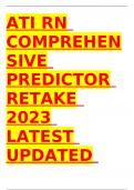 ATI RN COMPREHENSIVE PREDICTOR RETAKE 2023 LATEST UPDATED APRIL 2023