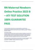 RN Maternal Newborn  Online Practice 2023 B  – ATI TEST SOLUTION  100% GUARANTEE  PASS