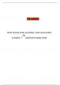 TEST BANK FOR LEADING AND MANAGING NURSING 7 TH EDITIONYODER-WISE