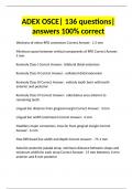 ADEX OSCE| 136 questions| answers 100% correct