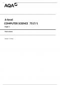 AQA A Level Computer Science Paper 1 Markscheme 2023