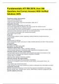 Fundamentals ATI RN 2019&comma; Over 300 Questions And Correct Answers With Verified Solutions 100&percnt;