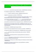 Joshua Law Unit 5 Exam with Complete Solutions