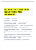 NJ BOATING 2023 TEST QUESTIONS AND ANSWERS 