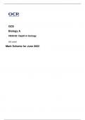 OCR AS LEVEL Biology A H020/02 JUNE 2022 FINAL MARK SCHEME >Depth in biology