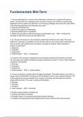 ATI FUNDAMENTALS MID TERM EXAM 2021 Questions And Answers