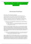 SCS-100 FINAL PROJECT ADVERTISEMENT ANALYSIS SOUTHERN NEW HAMPSHIRE UNIVERSITY