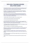 DFW SIDA TRAINING REVIEW SOLUTION GUIDE