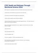 C787 Health and Wellness Through Nutritional Science  &vert; Bundled Exams with complete solution &vert; everything you need