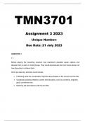 TMN3701 ASSIGNMENT 3 2023