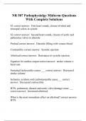 NR 507 Pathophysiolgy Midterm Questions With Complete Solutions