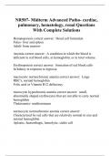 NR507- Midterm Advanced Patho- cardiac&comma; pulmonary&comma; hematology&comma; renal Questions With Complete Solutions