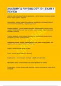 ANATOMY & PHYSIOLOGY 101- EXAM 1 REVIEW&vert;2023 LATEST UPDATE&vert;GUARANTEED SUCCESS