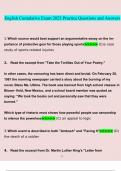 english cumulative exam questions verified with 100&percnt; correct answers