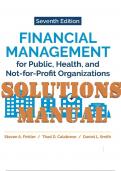 SOLUTIONS MANUAL for Financial Management for Public Health, and Not-for-Profit Organizations 7th Edition by Steven Finkler, Thad Calabrese, Daniel Smith. ISBN 9781071835357, 1071835351. (Complete 15 Chapters).