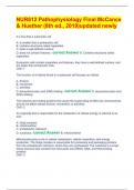 NUR612 Pathophysiology Final McCance & Huether &lpar;8th ed&period;&comma; 2019&rpar;updated newly